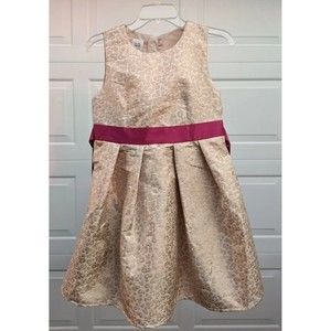 Special Editions Girls Princess Dress Gold Brocade Metallic Formal Mickey 14/16
